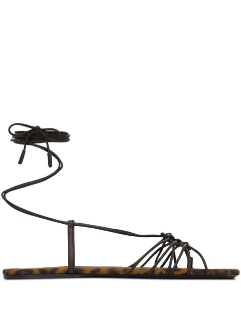 Saint Laurent Paris Women Ankle Strap Babylone Flat Sandals