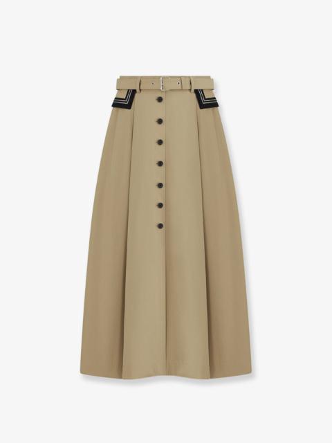 Dior Dior Flared Midi Cotton Skirt