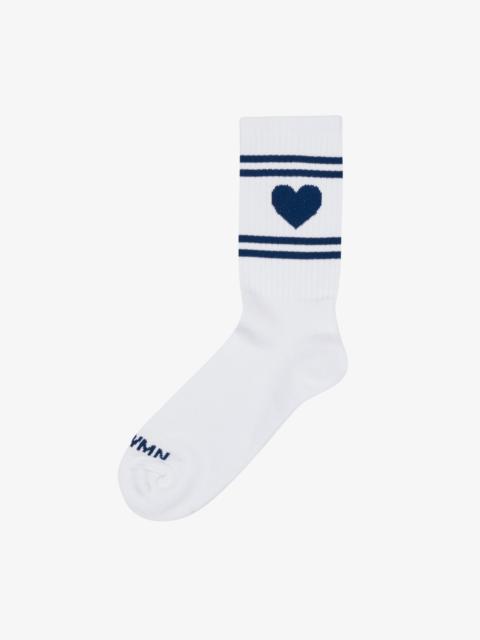 SPRWMN NAVY HEART LES CHAUSSETTES SOCKS
