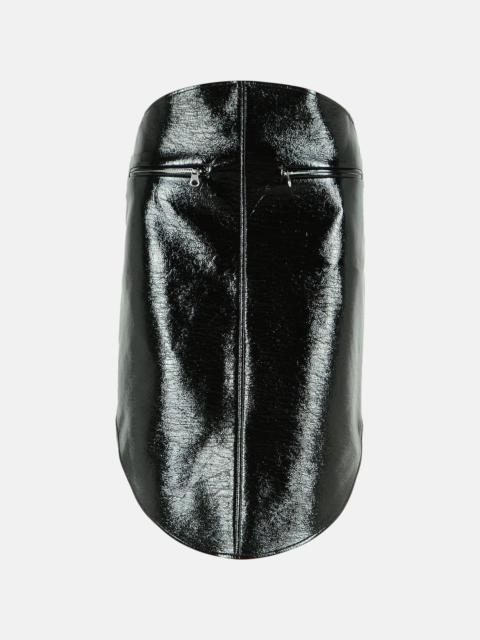 courrèges BLACK COTTON BLEND SKIRT
