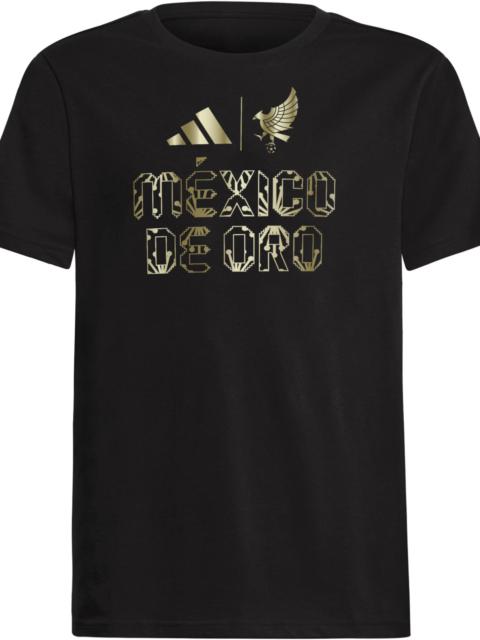 adidas adidas Youth Mexico Manga Dorada Black Jersey Hook T-Shirt