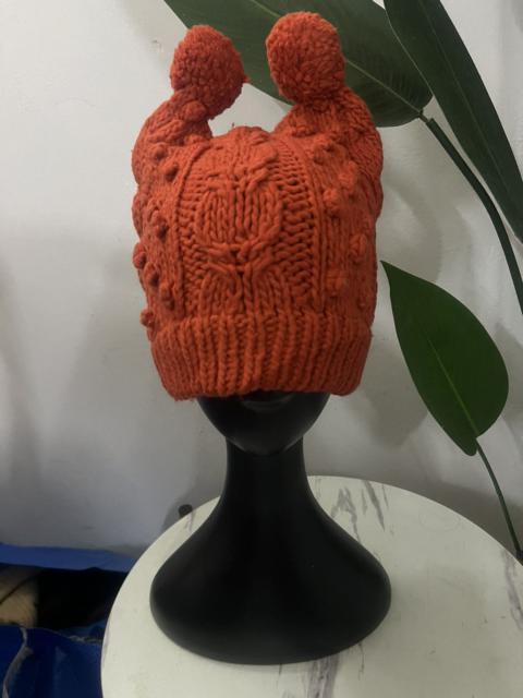 Other Designers Vintage - EAGLE HORN WOOL BEANIE HAT