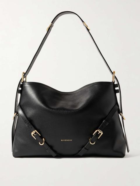 Voyou medium leather shoulder bag Black