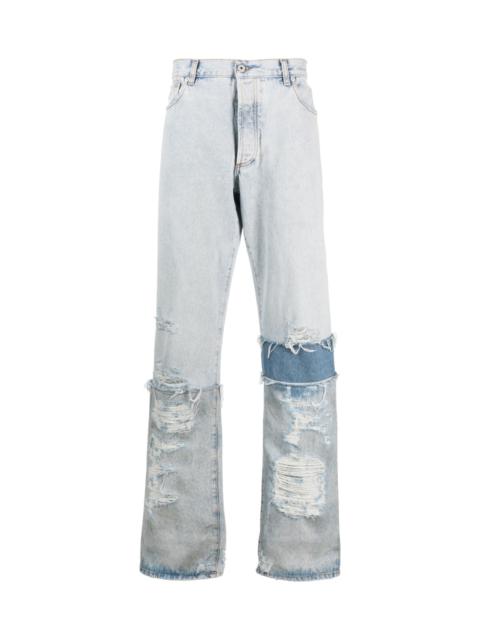 Heron Preston MULTI-PANEL DENIM JEANS