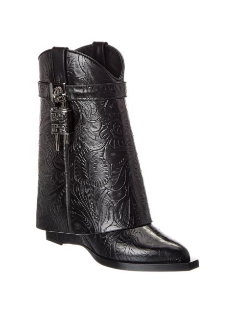 Givenchy Givenchy Shark Lock Leather Cowboy Boot