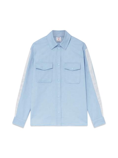 CASABLANCA Blue Monogram Long Sleeve Shirt