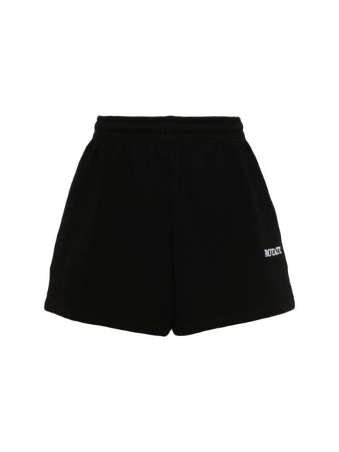 ROTATE logo-embroidered track shorts