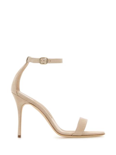 Manolo Blahnik Manolo Blahnik Women Skin Pink Suede Chaos Sandals