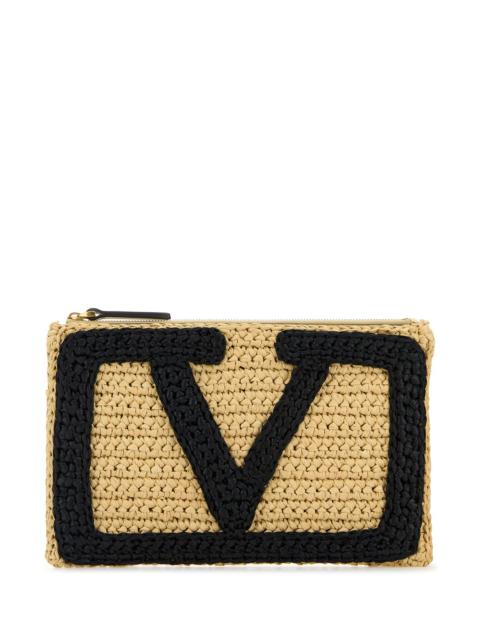 Valentino Raffia Viva Superstar clutch