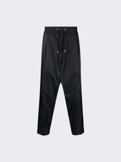 Balmain Low Crotch Monogram Nylon Pants Noir Black