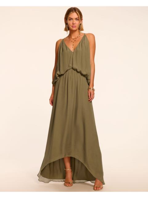 RAMY BROOK Ambar Draped V-Neck Maxi Dress
