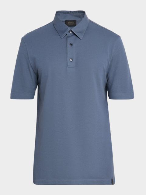 Brioni Men's Jersey Pique Polo Shirt