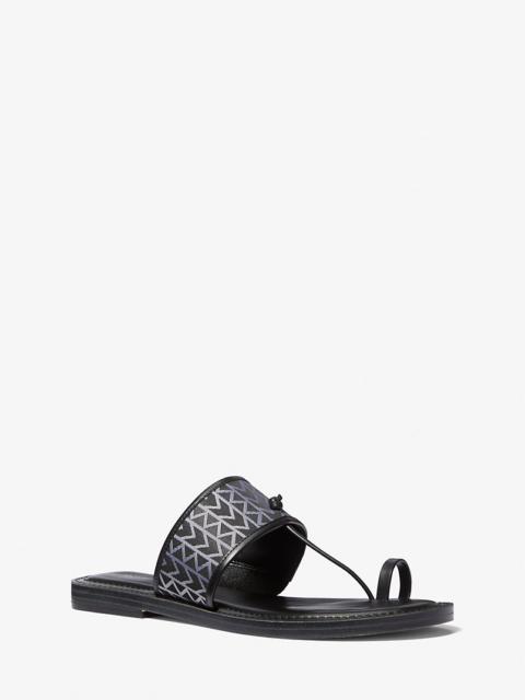 MICHAEL KORS Ashtin MK2000 Logo Jacquard Sandal