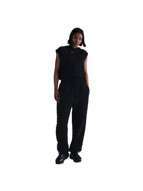 Nike Women's Sportswear Phoenix Fleece Oversized High-Waisted Jacquard Pants - Black