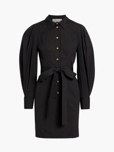 CAROLINA HERRERA Cotton-blend poplin mini shirt dress