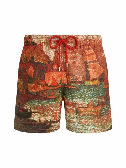 Vilebrequin Vilebrequin Men's Sortie Du Port De St Tropez 360 Swim Trunks in Brique at Nordstrom