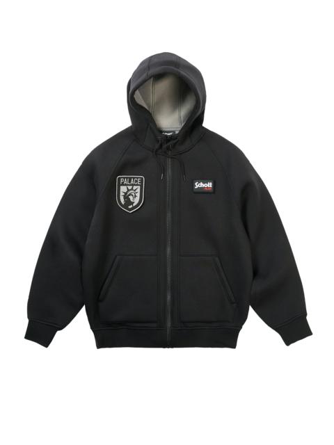 PALACE PALACE SCHOTT BONDED FLEECE HOOD BLACK