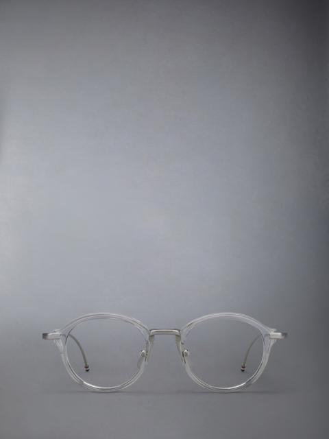 Thom Browne ACETATE AND TITANIUM ROUND EYEGLASSES