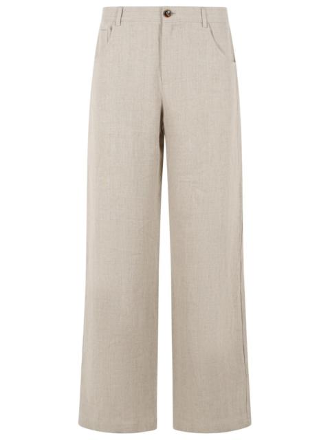 Séfr Sefr 'Arno' Beige Linen Pants Men
