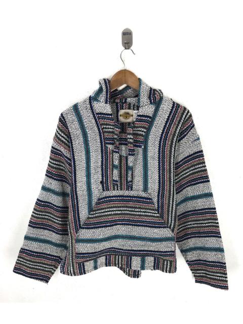 Other Designers Vintage - Earth Ragz Multicolor Baja Hoodie - Size M, Made in Mexico
