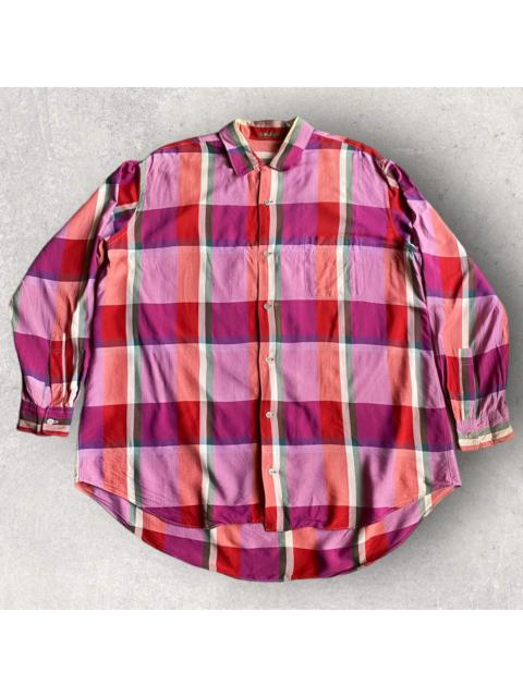 Yohji Yamamoto Y’s For Men Plaid Rayon Oversized Shirt