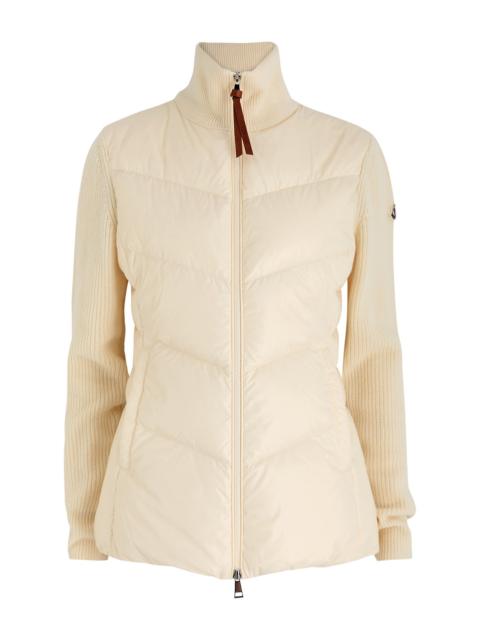 Moncler Quilted nylon and wool jacket