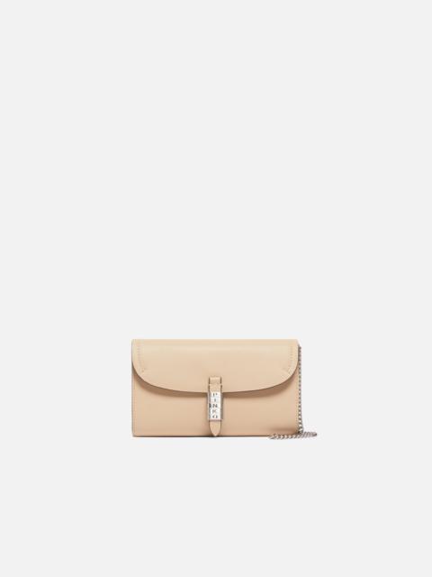 PINKO LEATHER PURSE WITH PINKO LETTERING LOGO AND SHOULDER STRAP