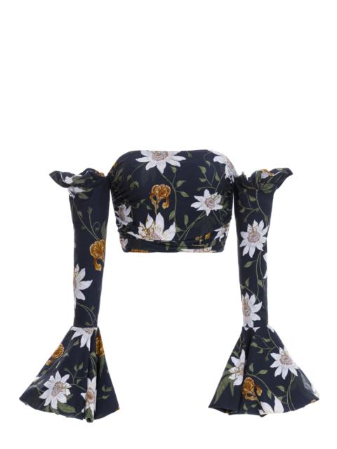 Agua by Agua Bendita Gracia Pasiflora Cropped Top