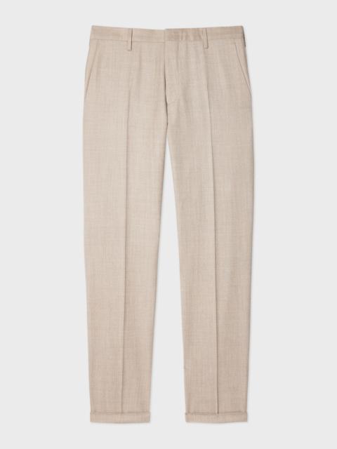 Paul Smith Slim-Fit Beige Overdyed Wool-Cashmere Flannel Trousers