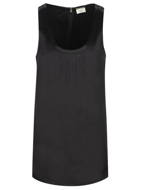 SAINT LAURENT Cassandre Shift Dress In Satin Women