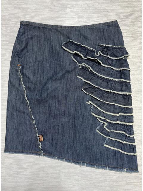 Other Designers Archive W&LT - Ruffled Asymmetrical Mini Skirt