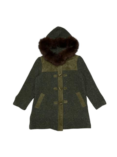 Other Designers If Six Was Nine - Vintage Max Mara Alta Made 1961 Wool Fur Hooded Coat