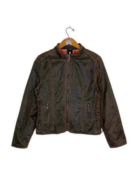 Other Designers Hard Rock Cafe Baltimore Brown Motorcycle Tied Sides Jacket