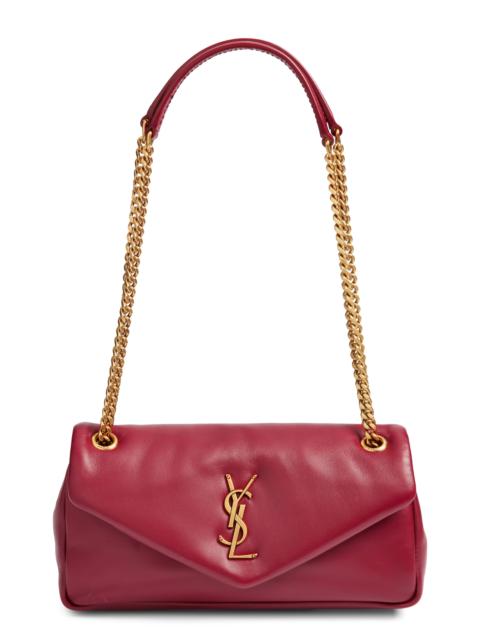 SAINT LAURENT Saint Laurent Calypso Lambskin Leather Shoulder Bag in Rouge Merlot at Nordstrom