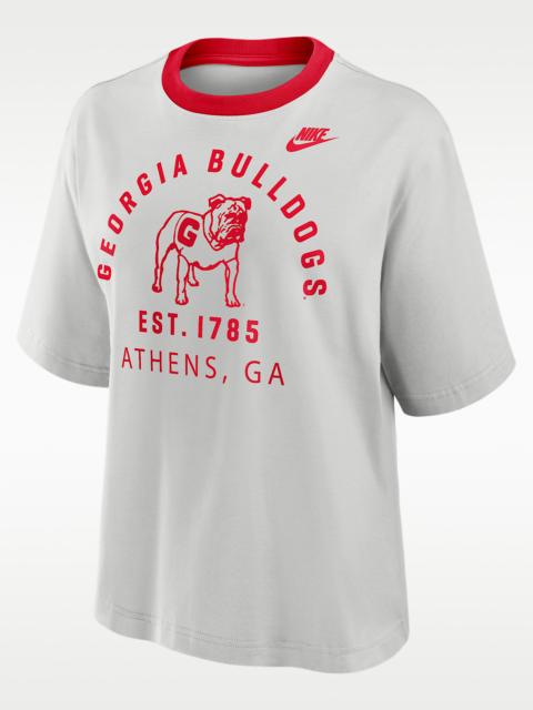Nike Georgia Legacy Arch Script Boxy Women's Nike College T-Shirt