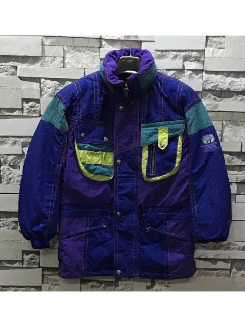 Sasquatchfabrix. Vintage Sasquatch Multicolor Hooded Ski Jacket