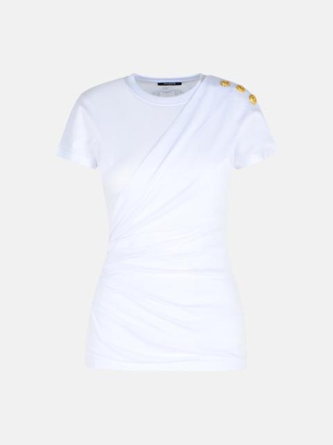 Balmain WHITE COTTON T-SHIRT