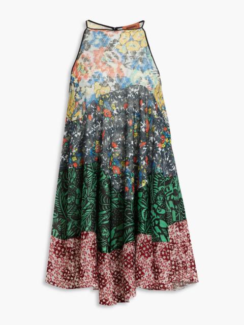 Missoni Paneled crochet-knit mini dress