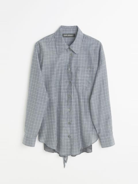 Our Legacy Apron Shirt Picnic Check Cotton Silk