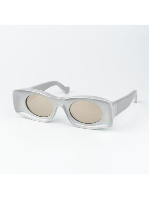 Loewe Loewe Paula's Ibiza Women Sunglasses Metallic Gold Mirror Rectangle LW40033I 24C