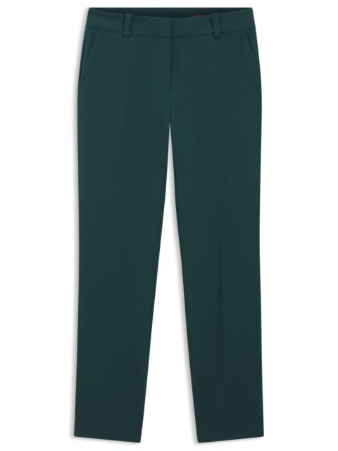 HUGO SLIM-FIT TROUSERS WITH SLIT HEMS