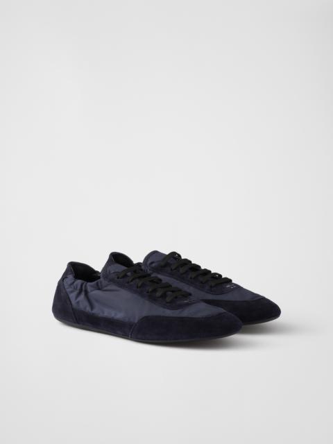 Prada Collapse Re-Nylon and suede sneakers