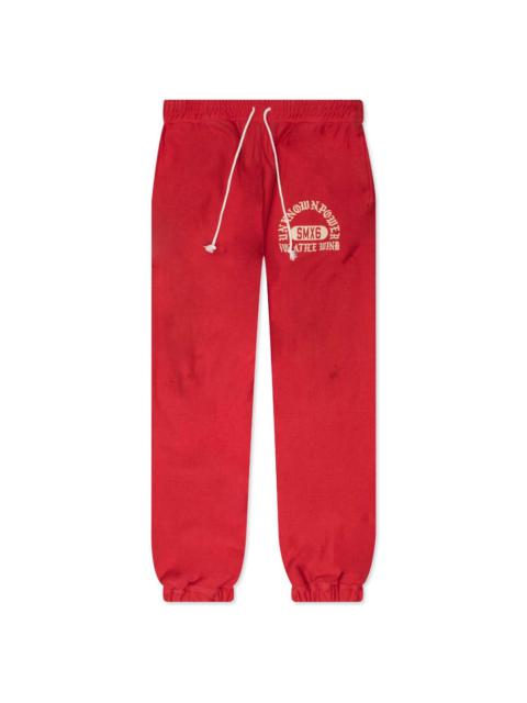 SAINT M×××××× UNKNOWN POWER SWEATPANTS - RED