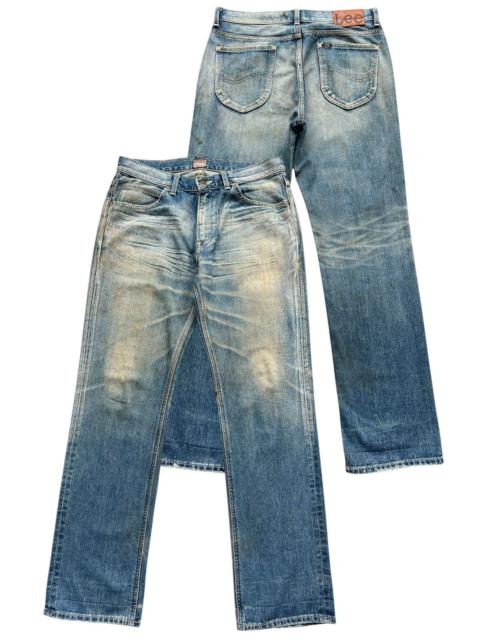 Vintage Lee Selvedge Mudwash Distressed Denim Jeans 34x33