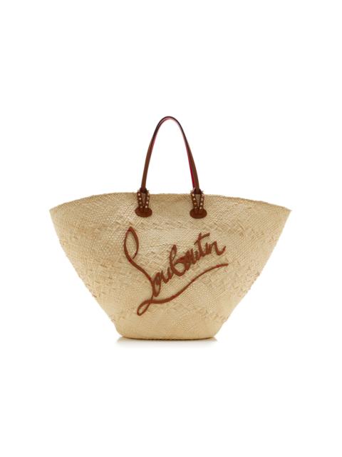 Christian Louboutin Cabata Large Raffia Basket Bag neutral