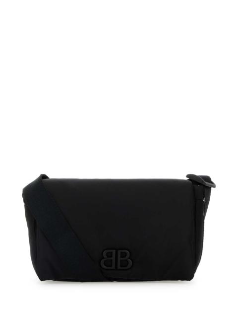 BALENCIAGA Balenciaga Men Black Nylon Small Monaco Crossbody Bag
