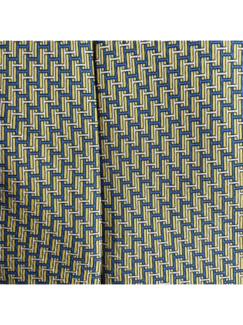 Hermès Hermes Paris Silk Tie 605680 PA Geometry Yellow