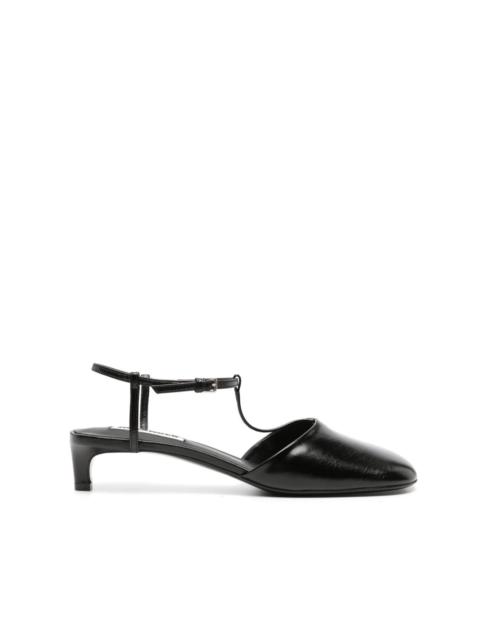 Jil Sander T-bar leather pumps