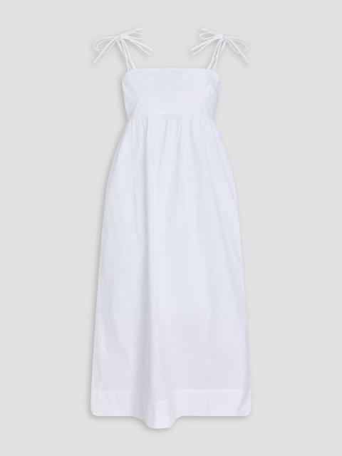 GANNI Cotton-poplin midi dress