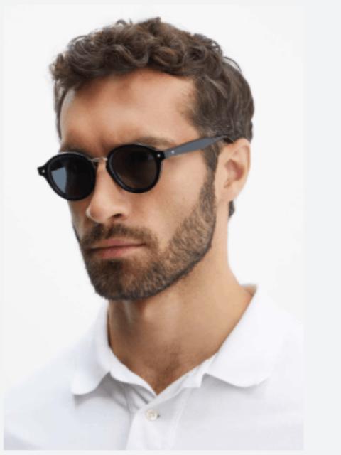Valentino NEW VALENTINO SUNGLASSES VLS-132A BLACK/GRAY MEN ROUND EYEWE